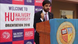 Welcome amp Motivational Speech at HU Orientation by Mr Umer Sheikh [upl. by Stacee]