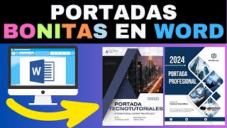 ¡Aprende Cómo Hacer una Portada Bonita en Word Rápidamente [upl. by Aihseyt8]