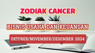 CANCER ♋ PEKERJAAN DAN KEUANGAN OKTNOVDES 2024 [upl. by Jr841]