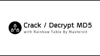 How To Use Rainbow Table For Decrypt MD5 Hashes [upl. by Lucy79]