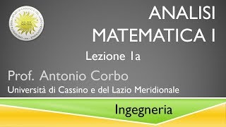 Analisi Matematica I Lezione 1a [upl. by Boys]