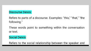 Deixis in pragmatics  What are the types of the Deixis  Linguistics [upl. by Rahm]