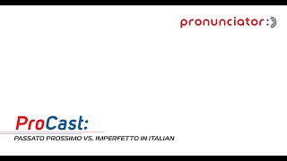 Passato Prossimo vs Imperfetto in Italian [upl. by Pudens]