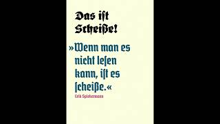 Wenn man es nicht lesen kann ist es scheiße – Erik S über Typografie Fonts FDI Type Foundry [upl. by Banna]