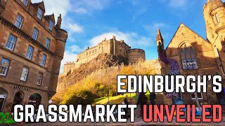 Step Back In Time  Edinburghs Grassmarket Uncovered  4K Immersive History Walk [upl. by Plumbo]