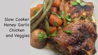 Slow cooker honey garlic chicken and veggies [upl. by Nomra]