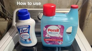 How to use Lysol Laundry Sanitizer amp Persil Intense Fresh [upl. by Shifrah981]