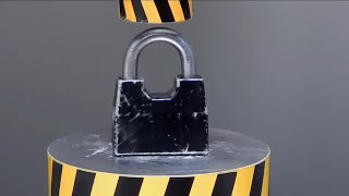 Hydraulic press vs Lock Hydraulicpress SatisfyingVideo Experiment sayedsafwan [upl. by Jaquiss]