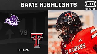 Abilene Christian vs Texas Tech Game Highlights  2024 Big 12 Football [upl. by Fulbert]