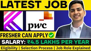 PWC Global  Kreativstorm Biggest Hiring Updates  OFF Campus Drive For 2025  2024 Batch Hiring [upl. by Bashuk]