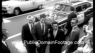 Backstreet movie premiere 1961 archival public domain newsreel [upl. by Eyks]