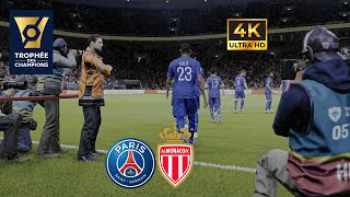 TROPHÉE DES CHAMPIONS  Saison Monaco 2425  PSG vs MONACO  SP Football Life 25 ⚽️  4K UHD [upl. by Roobbie136]