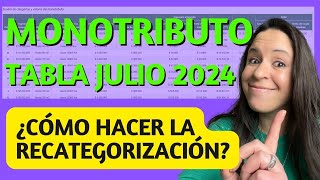 MONOTRIBUTO JULIO 2024 ​🔥​ ¿Por qué todos deben recategorizarse 😱​ [upl. by Spurgeon]