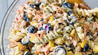 Quick and Easy Pasta Salad Italian dressing pasta salad [upl. by Martina]