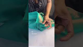 Easy saree pleating method🥻sareedresspleatingfoldingtrendingsongtrendingvideo💜🥻❤ [upl. by Showker]