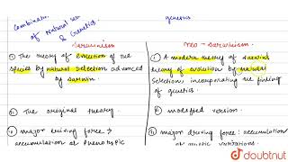 What is neo Darwinism  What are the difference between Darwinism and neoDarwinism 23 [upl. by Ilajna]