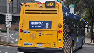 MTA NYCT Bus 2022 NovaBus LFS quotConeheadquot Action At St George Bus Terminal [upl. by Notslar]