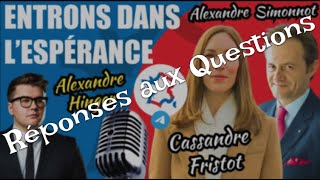 Réponses aux questions du Forum du PdF  Cassandre Fristot amp Alexandre Simonnot [upl. by Meave]