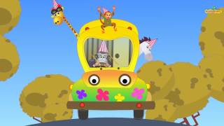 The Wheels On The Bus I Zoo Animals I Nursery Rhymes Collection I [upl. by Obara599]