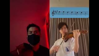 PAGANINI CAPRICE NO 24  Twosetviolin Duet [upl. by Sidnac]