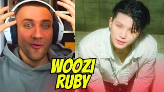 HES A ROCKSTAR WOOZI Ruby Official MV  Band Live Session  REACTION [upl. by Hcirdla]