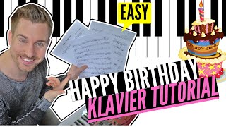 Happy Birthday I Klavier Tutorial leicht amp schnell lernen「NOTEN」 [upl. by Randa383]