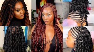 💙💙💙New amp Latest Natural Twist Hairstyles For Black Women 2024  Latest Hairstyleshairstyles braids [upl. by Anitsirhc]