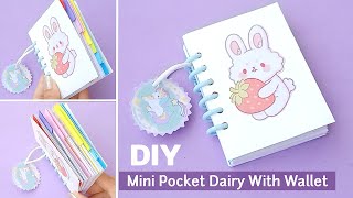 How to make pocket diary with wallet  DIY unicorn notebook  notebook organizer  school craft [upl. by Livi940]