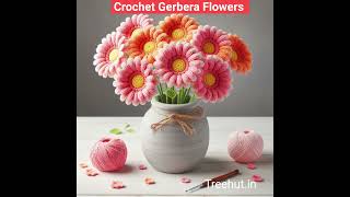 Crochet Gerbera Flower Decoration crochetideas crochet [upl. by Clyde]