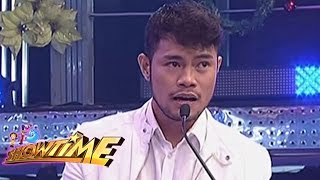 Bugoy Drilon sings Rude on Its Showtime [upl. by Hadihahs]