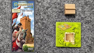 WHATS NEW Carcassonne Expansion 4 The Tower and PLAYTHROUGH and RANKING [upl. by Nazario]