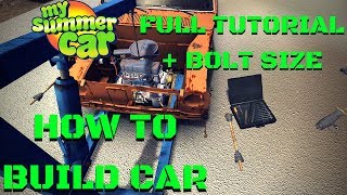 How to BUILD CAR ENGINE and CONNECT WIRES  FULL TUTORIAL  My Summer Car 112  Radex [upl. by Attennod]