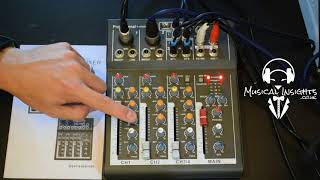 REVIEW  Yaekoo Professional 4Channel Live Studio USB Mixer [upl. by Mcdowell]