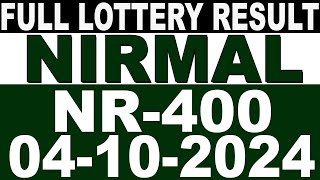 KERALA LOTTERY NIRMAL NR400  LIVE LOTTERY RESULT TODAY 04102024  KERALA LOTTERY LIVE RESULT [upl. by Rugen]