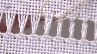 Learn How To Ladder Hem Stitch over 4 Threads [upl. by Suirauqed]