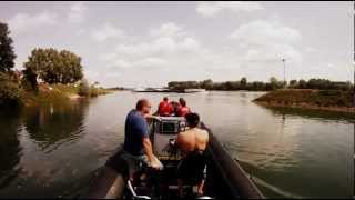 Testfahrt mit Extrem Rib Rennboot auf dem Rhein [upl. by Lleynod]