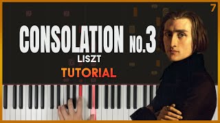 CONSOLATION NO 3 by Franz Liszt  Piano Tutorial Part 1 [upl. by Avan]