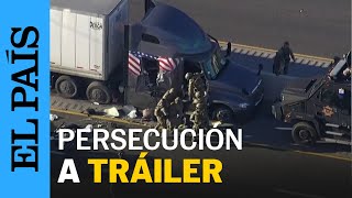 TEXAS  Equipo SWAT detiene a un tráiler tras persecución en Houston  EL PAÍS [upl. by Irehc]