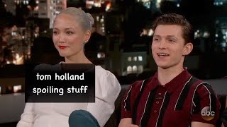 tom holland spoiling stuff for 4 minutes straight [upl. by Anileda]