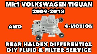 How to Perform a Rear Haldex Differential Fluid amp Filter Service  Mk1 Volkswagen Tiguan 20092018 [upl. by Balch]