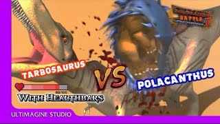 Tarbosaurs vs Polacanthus  with Healthbars Yes I’m back OMG 😱 [upl. by Rorry]