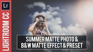 Lightroom Tutorial Desaturated Matte amp BampW Photo Tutorial  Free Preset [upl. by Doomham]