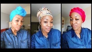 How to tie a Head Wrap  5 Ways [upl. by Kassia760]