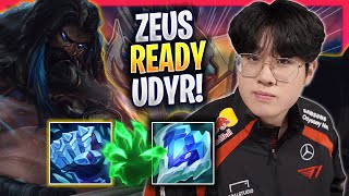 ZEUS IS READY TO PLAY UDYR  T1 Zeus Plays Udyr TOP vs Gnar  Season 2024 [upl. by Arekat]