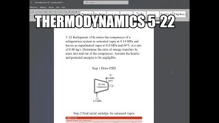 Thermodynamics 522 Refrigerant134a enters the compressor of a refrigeration system as saturated [upl. by Attenat]