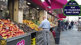 Rue du Faubourg SaintDenis  Walk in Paris [upl. by Ateloiv]