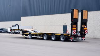 Faymonville  MultiMAX extendable low loader with 4 axles and loading platform extendable in width [upl. by Adlee]