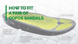 HOW TO FIT A PAIR OF OOFOS SANDALS [upl. by Aneleasor]