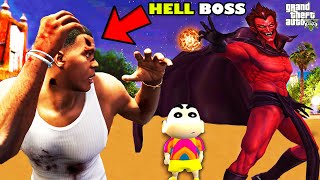 Franklin Fight RED DEVIL BOSS To Help SERBIAN DANCING LADY in GTA 5  SHINCHAN and CHOP [upl. by Sulokcin42]