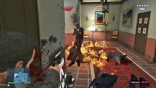 GTA 5  Michaels FIVE STAR COP BATTLE IN HIS MANSION GTA V Funny Moments [upl. by Formenti933]